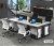 Import Home Black Cheap Corner Two PC Cubicle Ergonomic 1 2 4 6 Person Office Modular Computer Double Workstation Desk with Drawers from China