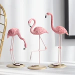 Home decoration resin crafts pink flamingo