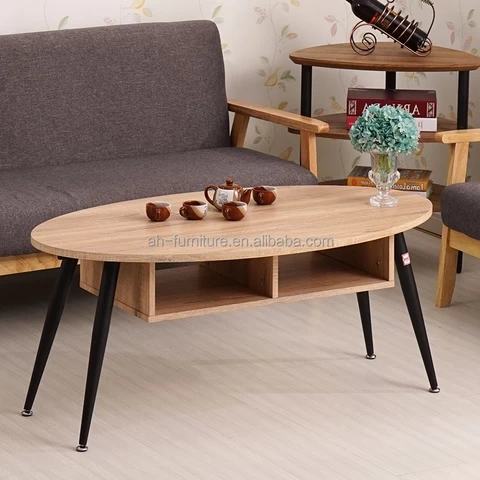 Home Furniture Wood Living Room Modern Round Coffee Table