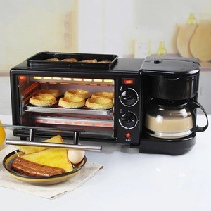 Home multi-function toaster machine breakfast black automatic small machine spit driver electric oven