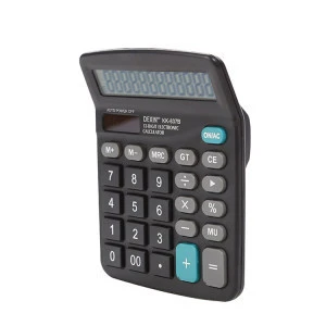 Hot Custom Printing Logo Low Price School Office Financial Desktop Old Style Simple Calculator 12 Digit Battery Calculator