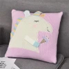 Hot Sale Amazon  Kids Knitted Cushion Cover Unicorn Pillow Case