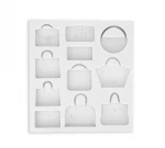 Hot sale branded Handbag shape Fondant Silicone Mold For Cake Decor