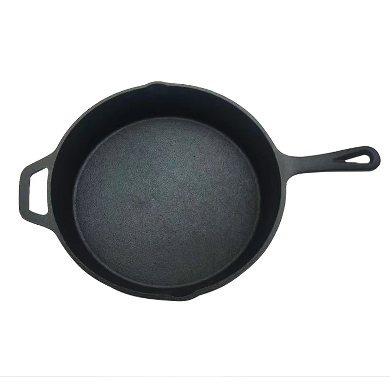 Hot Sale Cast Iron Cookware Set Frying Pan Skillet Griddle Bbq Grill Pizza Product Fry Pan