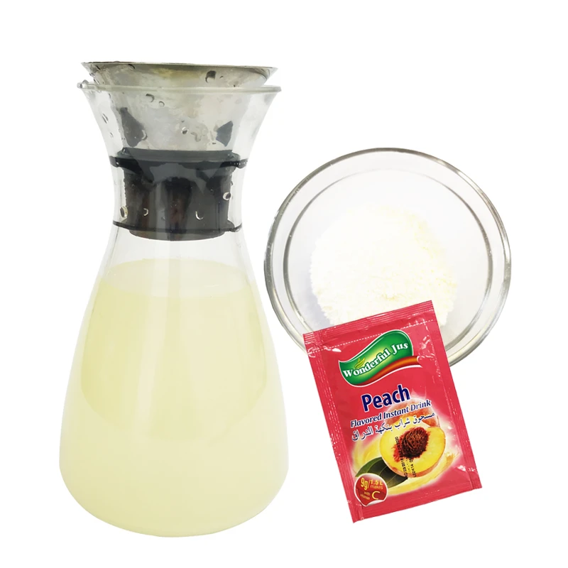 Hot Sale  Factory Directly Supply Multi Fruit Flavors Juice Instant Drink Powder Tank Peach Powder
