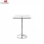 Hot sale MDF white paint plating modern tabletop glass round table