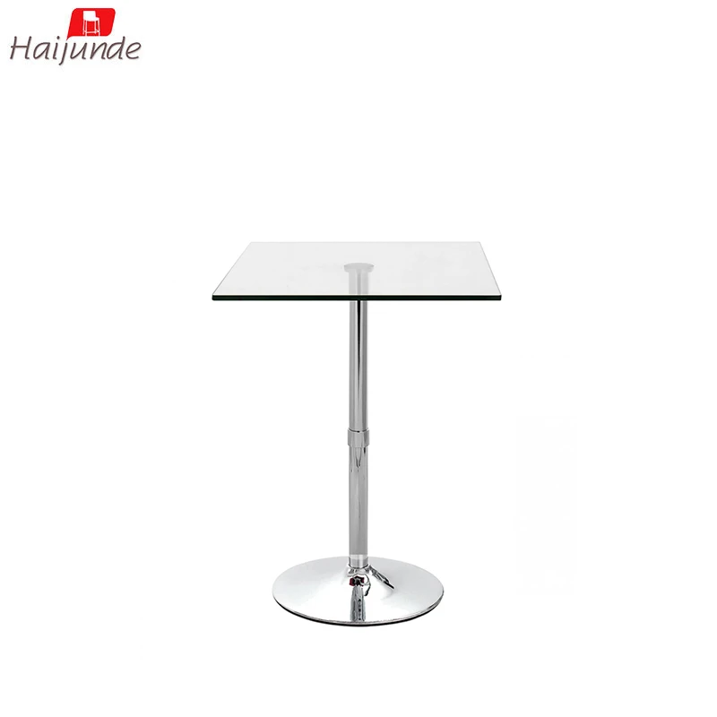 Hot sale MDF white paint plating modern tabletop glass round table