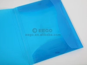 Hot sale transparent pp plastic file folder with elastic closures