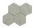 Import Hot sales floor non-slip matte surface white marble look enamel big hexagon recycled glass mosaic tile for wall from China