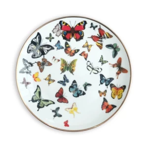hot sell modern butterflies charger plates hotel wedding under plates show plate