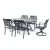 Import hot selling new design patio garden used metal material leisure furniture set dining table set from China