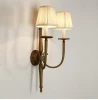 Hotel Project  2 Lights Copper Metal Fabric Wall Lamp