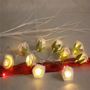 hotsale battery powered led lights led string lights rose flower wedding lighting decoration