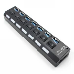 HUB 3.0 4/7 Port Micro USB 3.0 HUB Splitter Met Power Adapter USB Hab Hoge Snelheid 5 Gbps USB Splitter