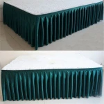 Ice silk banquet table skirt wedding backdrop for tablecloth table cover wedding stage table skirting decoration