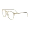 Italy Retro Transparent Clear Acetate Frame Blue Light Blocker Filter Round Anti Reflective Glasses Eyeglasses Frame
