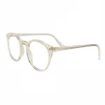 Italy Retro Transparent Clear Acetate Frame Blue Light Blocker Filter Round Anti Reflective Glasses Eyeglasses Frame