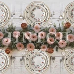 JINTCH new design luxury fine bone china dinner plates setsceramic dinnerware for restaurant use