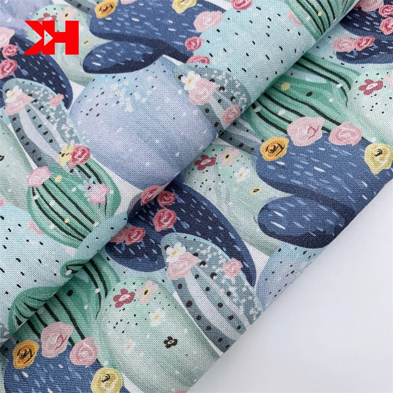 Kahn soft feeling high quality woven cotton materials 100% cotton fabric printed for sale