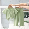 Kids Suit Wholesale Boys Girls Fashion Set Summer 2023 New Short Sleeve Pants Kids Sports Two-Piece Set