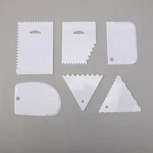 Kitchen tools PP white baking cakes pastry cutter icing inno bench plastic dough scraper