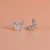 Import Korean East Gate 925 silver needle with zircon inlaid delicate butterfly minority temperament retro Earrings from China