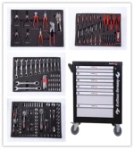 Kraftmax Workshop Trolley with 6 Drawers Combination Hand Tool Set, Cabinet with Stainless steel,car repair tools set