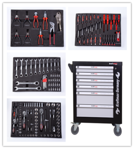 Kraftmax Workshop Trolley with 6 Drawers Combination Hand Tool Set, Cabinet with Stainless steel,car repair tools set