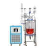 Lab High Pressure Double Wall Jacket Bioreactor Chemical Glass Reactor