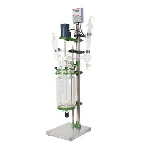 Laboratory  high quality 1L-200L chemical reactor(jacketed glass reactor)