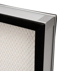 Large air flow mini-pleated panel hepa filter with metal frame