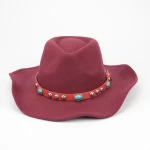 Large Brim Formal hat Trilby Wool felt hat