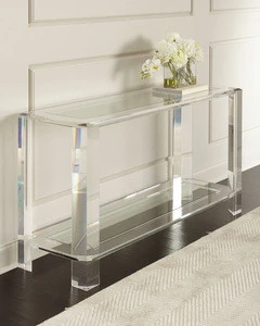 large custom clear acrylic home table lucite office coffee table