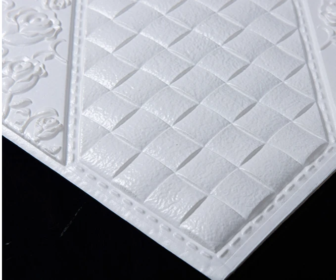 Latest P-series 3D PE Foam Brick Self Adhesive Wallpaper Square Brick Wall Panel 3D