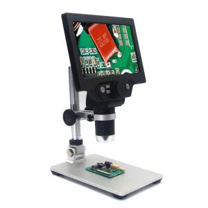 LCD Digital Microscope 12MP 7 Inch Large Color Screen Large Base 1-1200X  Microscope with Aluminum Alloy Stand