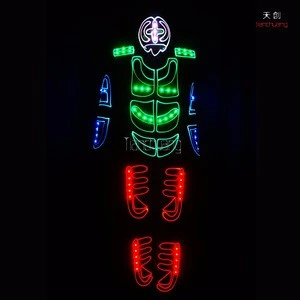 LED Fiber Optical Dance Tron Act Light Suit
