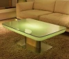 led illuminated stainless steel coffee table