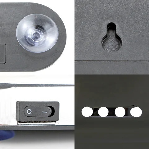 LED Sucked type LED Mirror Light Dresser Lamp with 4 Bulbs