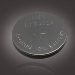 LIR2016 3.6V 18mAh Lithium ion coin cell battery