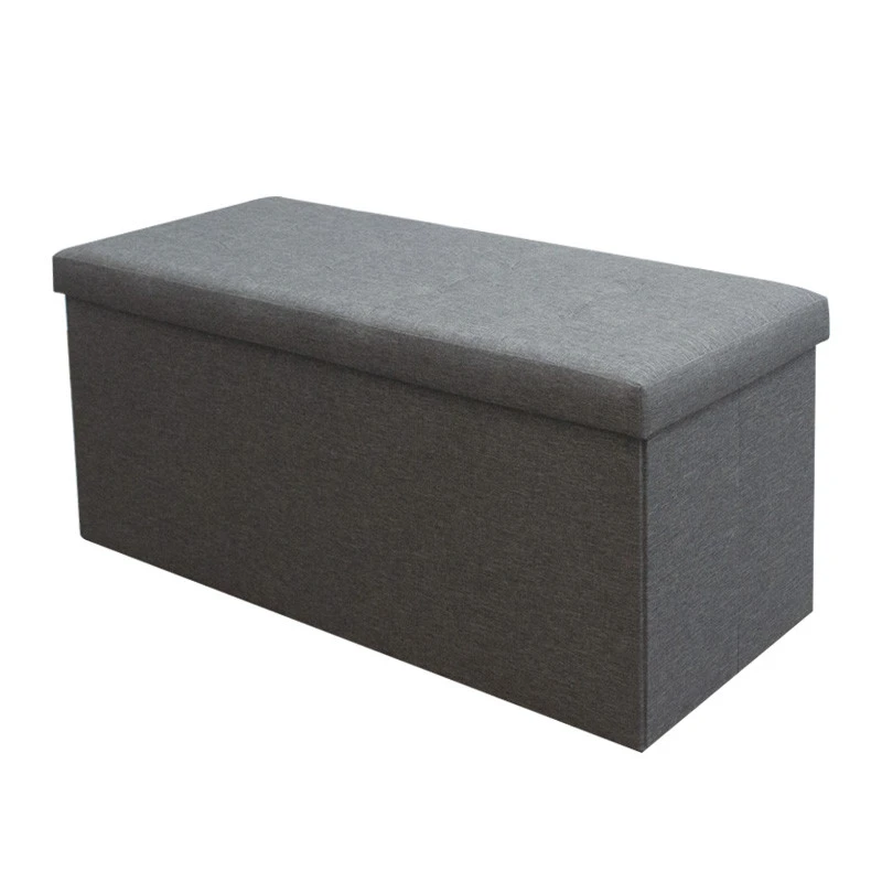 Living room furnitures fabric stool storage bedroom foldable storage bench ottoman