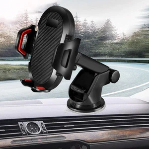 Long automatic lock car mobile phone bracket telescopic suction cup holder car outlet mobile phone