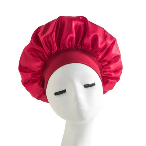 Buy Low Moq Customized Elegant Satin Hair Bonnets Elastic Turban Bath ...