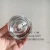 Import Luxury acrylic 30g clear plastic jar with metal silver lid and silver inner jar/Old round cream jar from China