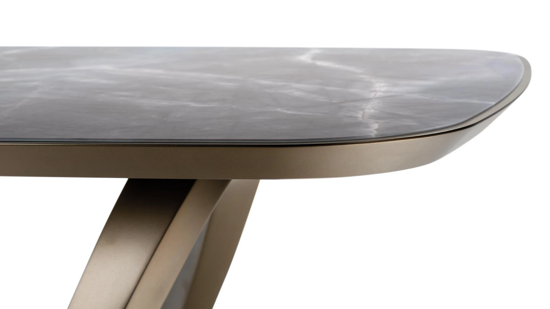 Luxury Dining Room Furniture Marble Table Top Stainless Steel Base Dining Table