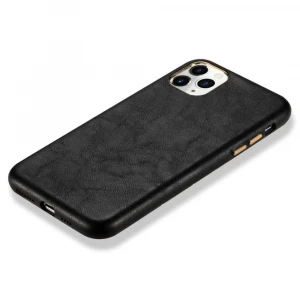 Luxury Genuine Leather Phone Case Real Leather with Metal Button Back Cover Phone Case