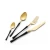 Import Luxury Matte Black cutlery  304 Stainless Steel Cutlery Set Metal Black Flatware With Knife Fork and Spoon from China