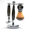 Luxury solid wood handle shaving razor shaving brush shaving kit for men custom logo