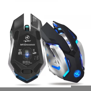 M10 Wireless Gaming Mouse 2400DPI Rechargeable 7 Color Backlight 2.4G 10meters Transmission Distance USB Optical Mouse