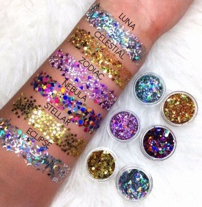 Make Up Holographic Face &amp; Body Chunky Glitters for Festival