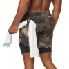 Manufacture Custom Bodybuilding Shorts with Inner Pocket Towel Holder Gym Running Mens Shorts